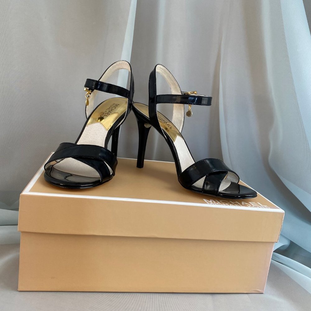 Michael Kors Black Elisa Sandal, 7 ½ M - Picture 7 of 14